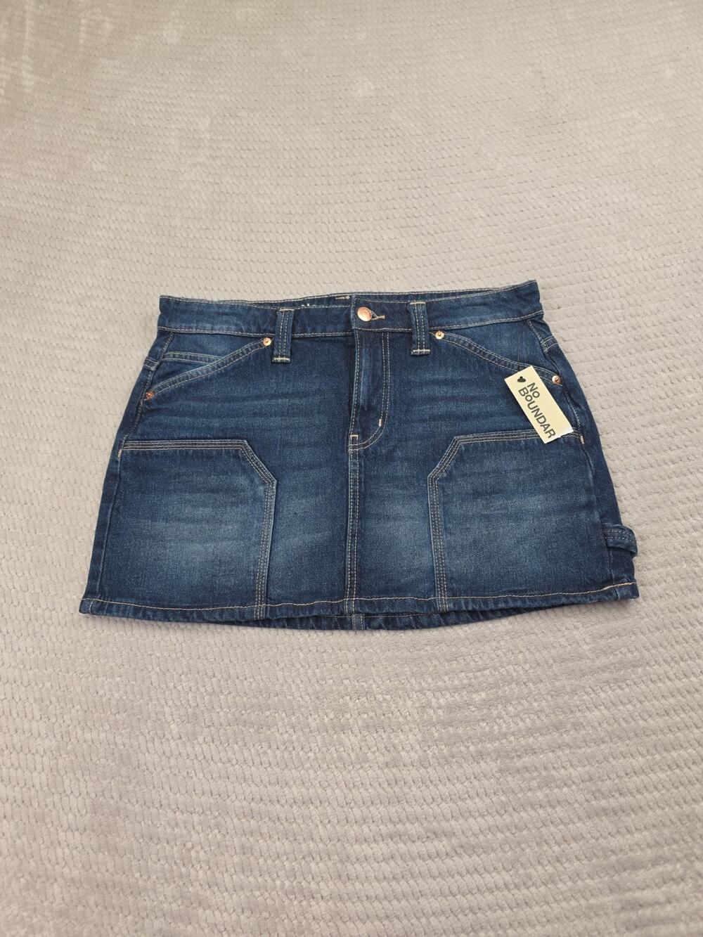 Blue Jean Carpenter Skirt Womens Small 4-6 Blue Denim Skirt New - Picture 1 of 7